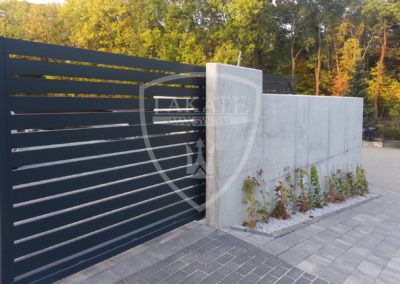 Modern aluminum sliding gate